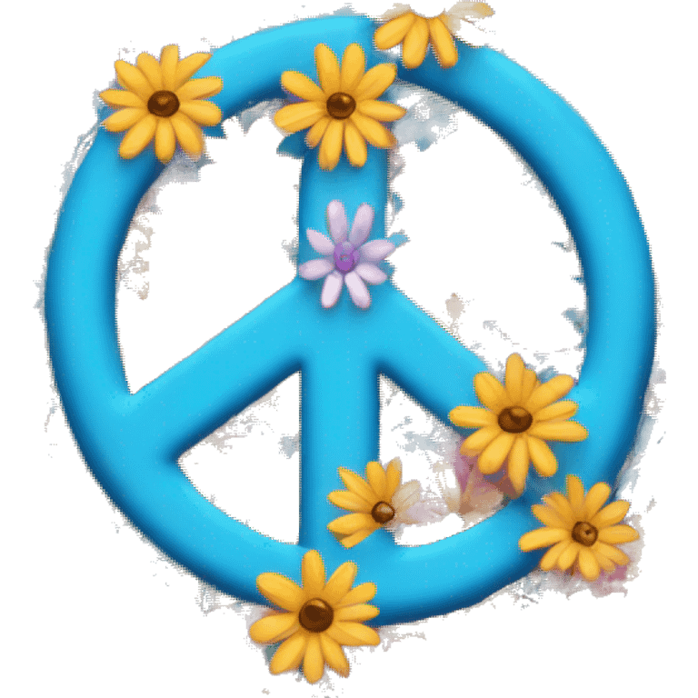 Hippie peace sign flowers  emoji