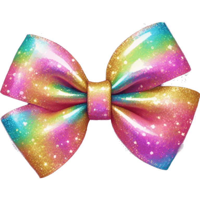 glittery lisa frank bow emoji