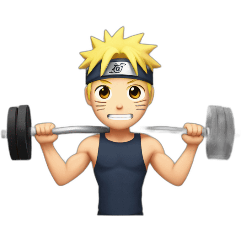 naruto lifting weights emoji