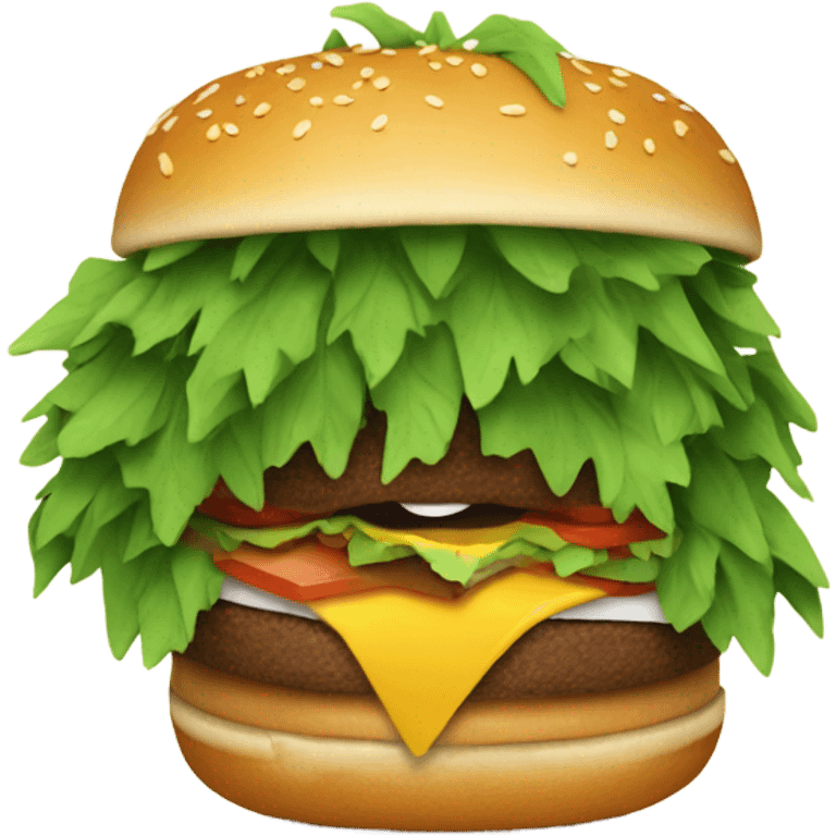 Tree eating a hamburger  emoji