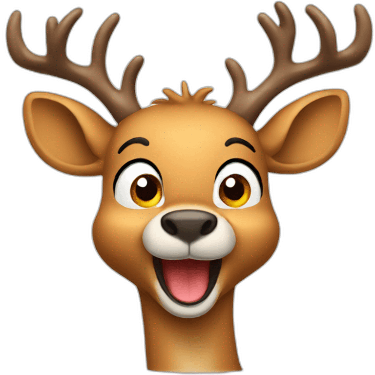 Excited deer emoji