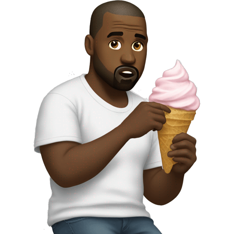 Kanye west eating ice cream emoji