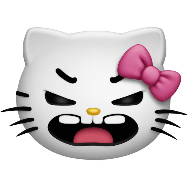 Hello kitty angry  emoji