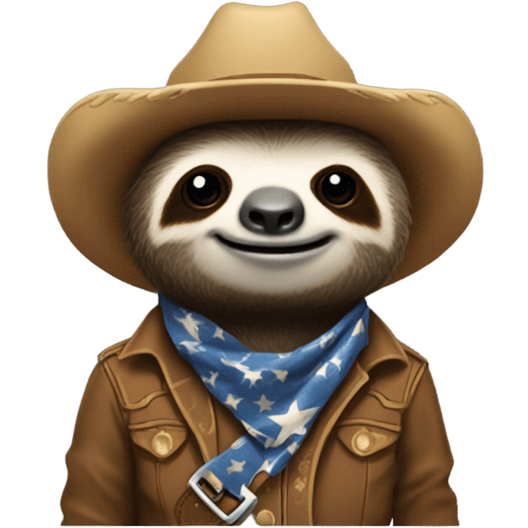 Cowboy sloth emoji