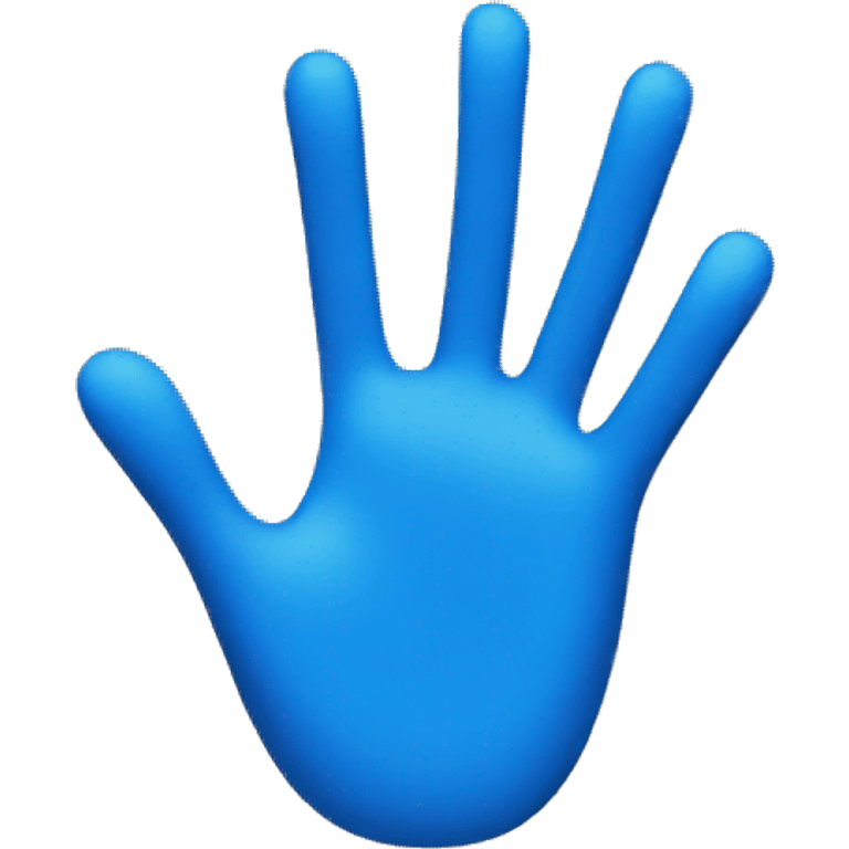 blue hand emoji