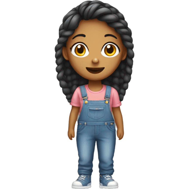 cute girl in overalls emoji