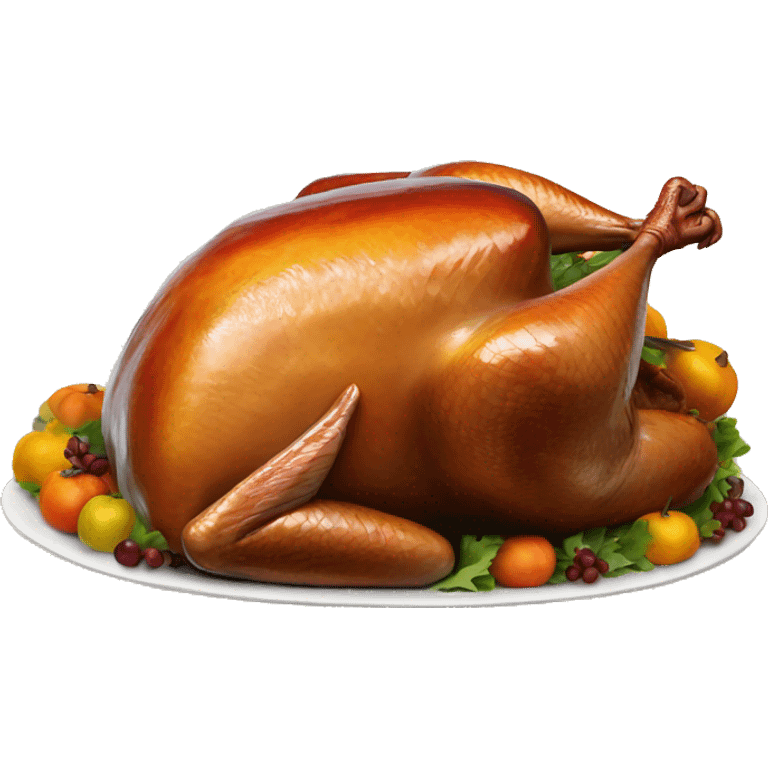 Thanksgiving turkey in New York emoji