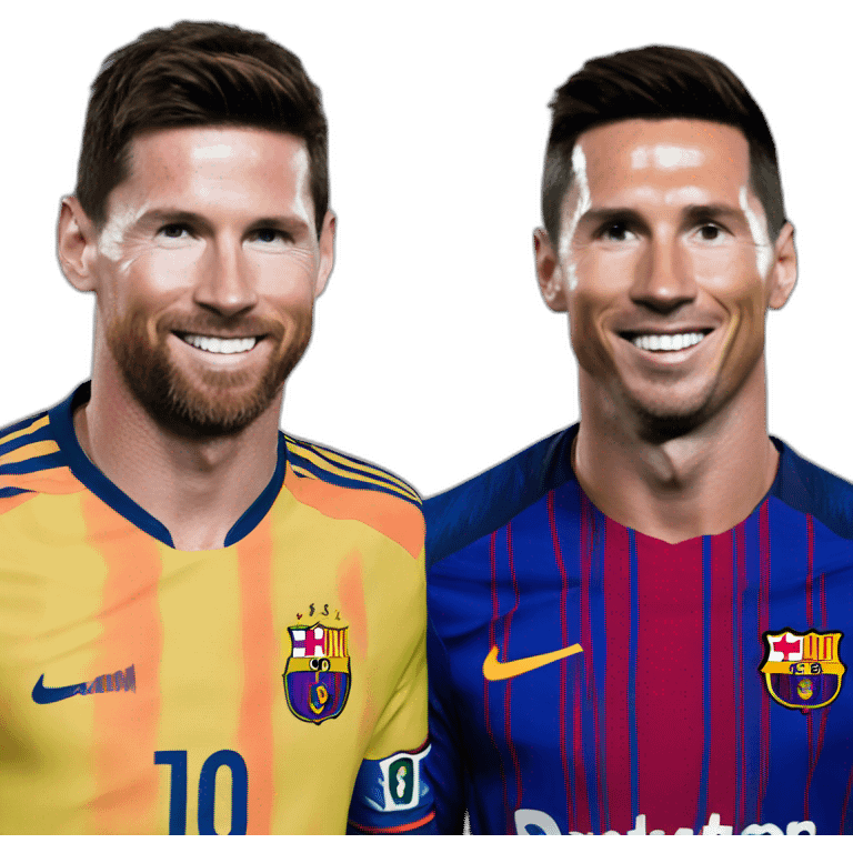 Ronaldo with messi emoji