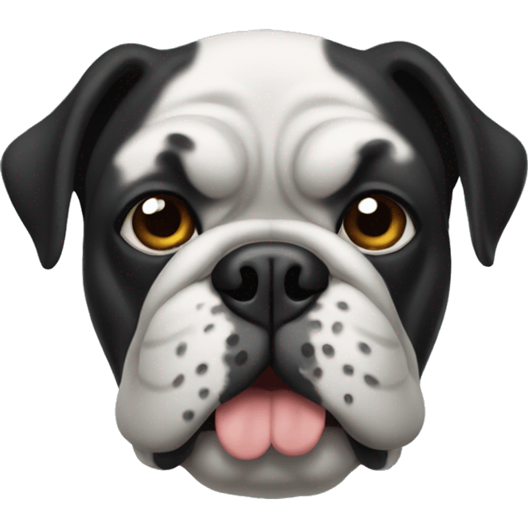 Black bulldog emoji