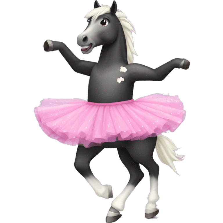 Horse dancing in tutu emoji