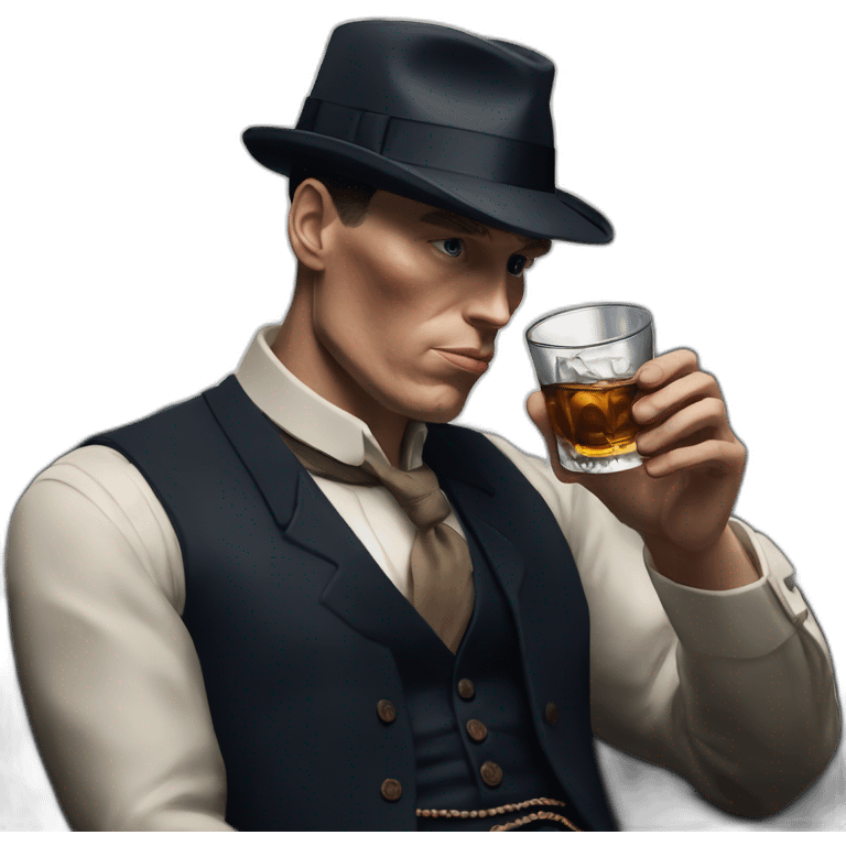 Tommy shelby peaky blinders drinking whisky emoji