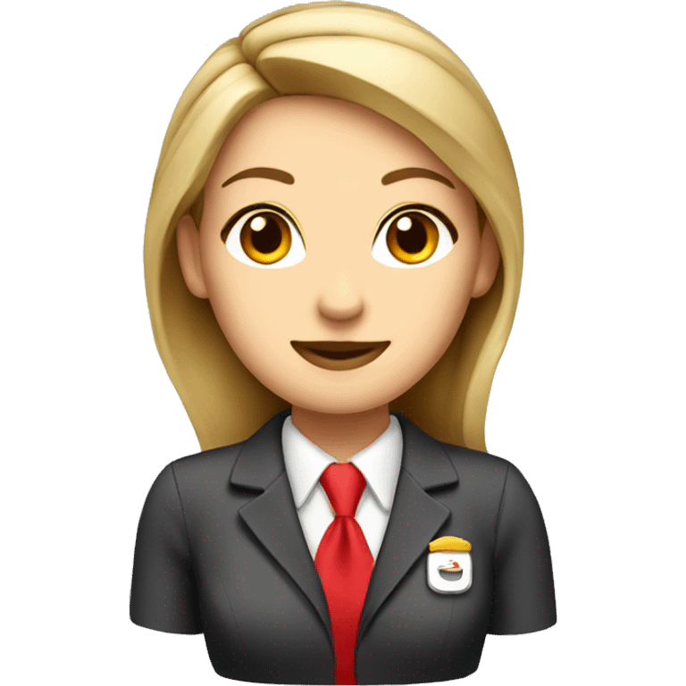 Flight attendant in red  emoji