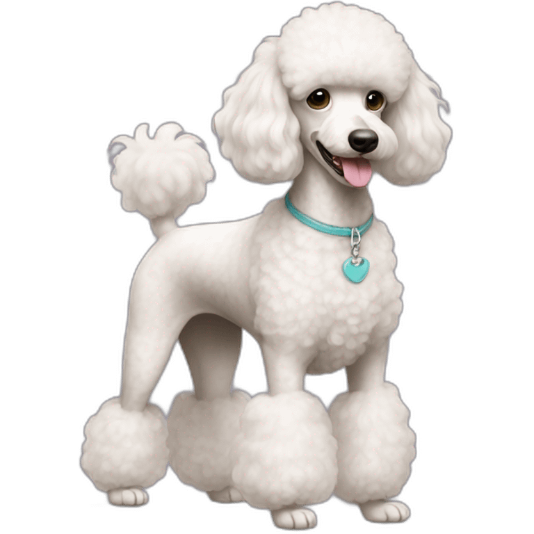 Dog Standart Poodle full body emoji