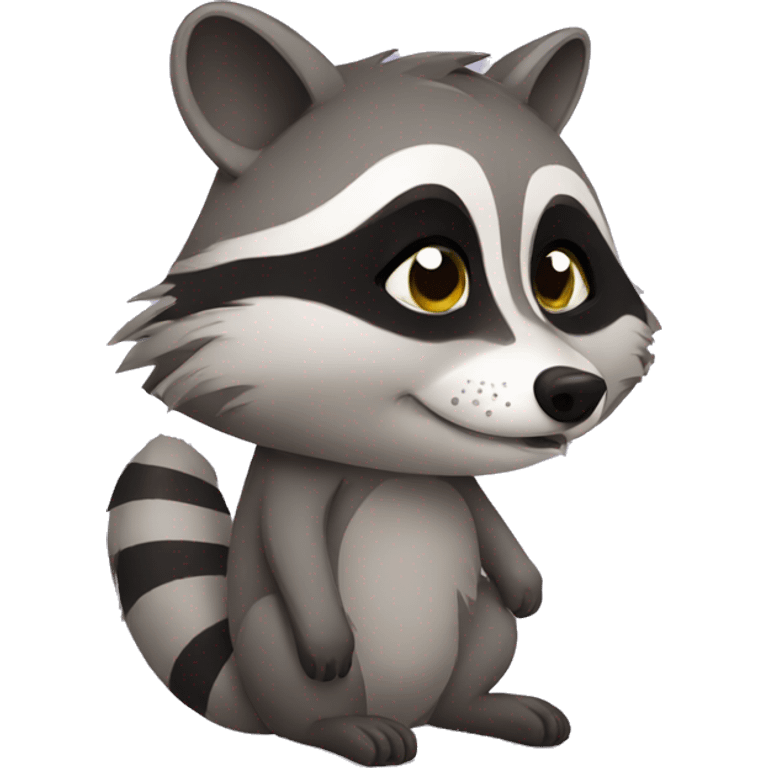 Crying raccoon emoji