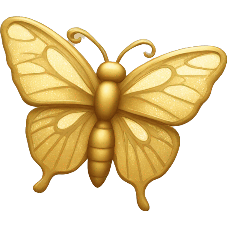 un golden con alas de mariposa emoji