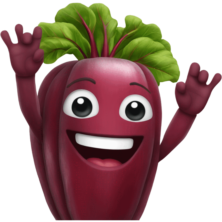 happy beetroot high five emoji