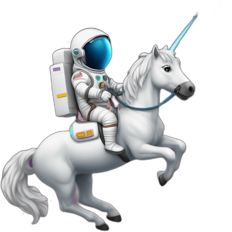 Astronaute sur licorne emoji