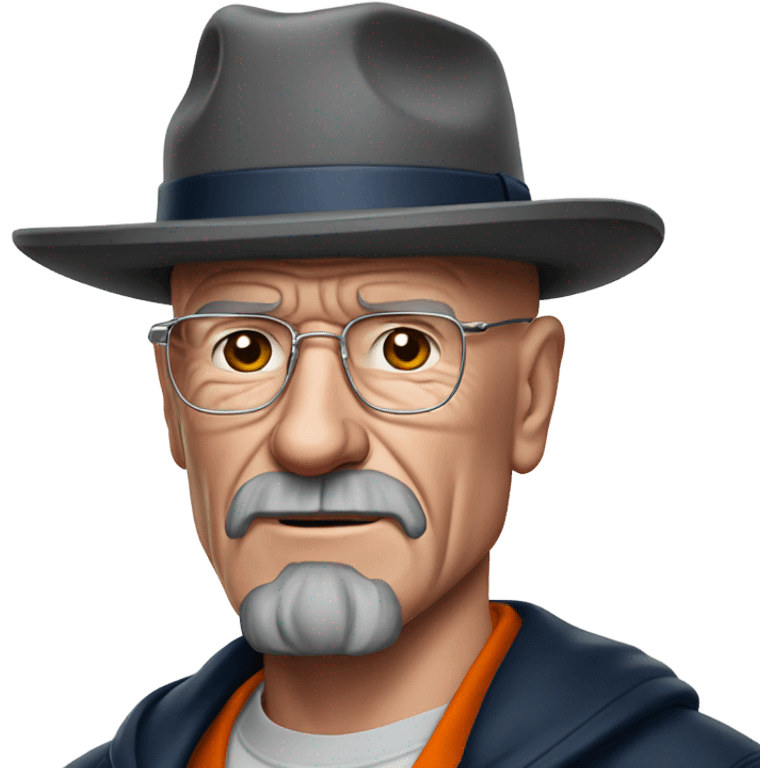 Walter white wearing a Chicago bears hat emoji