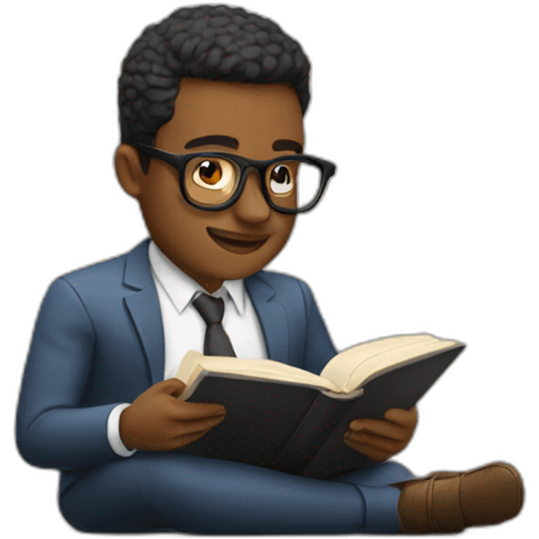 entrepreneur reading a book emoji