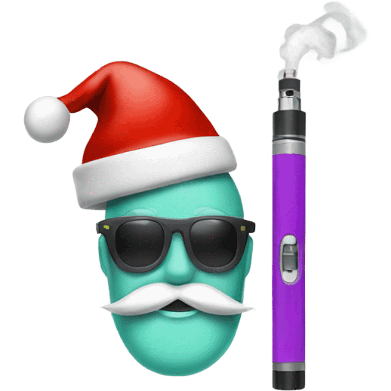 a vape with a christmas hat  emoji