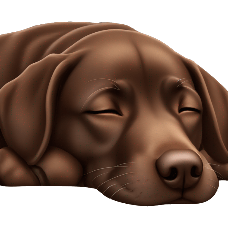 Chocolate labrador sleeping emoji