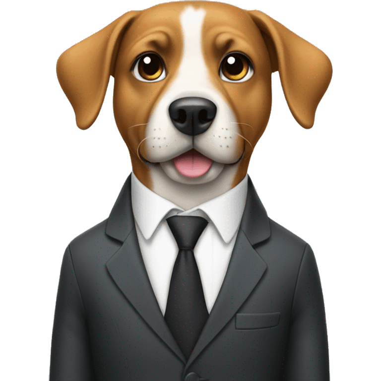 Dog wearing a suit emoji