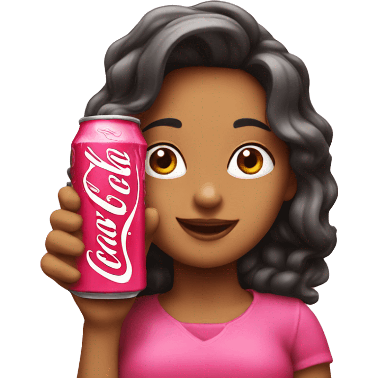 Pink coca cola emoji