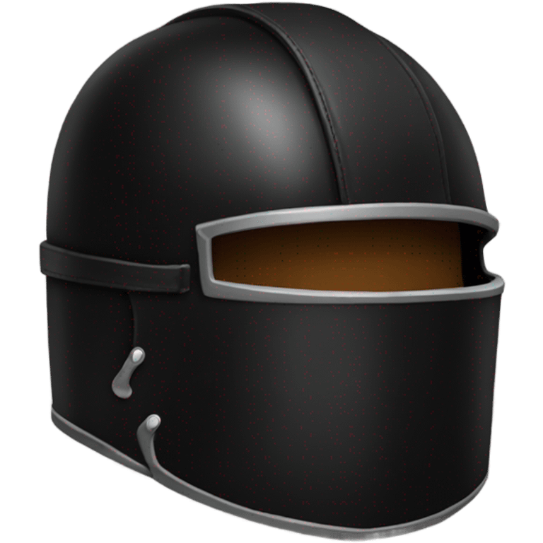 black leather helmet emoji