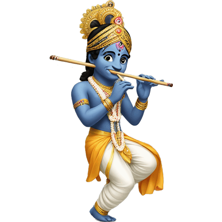 lord krishna playing flute emoji