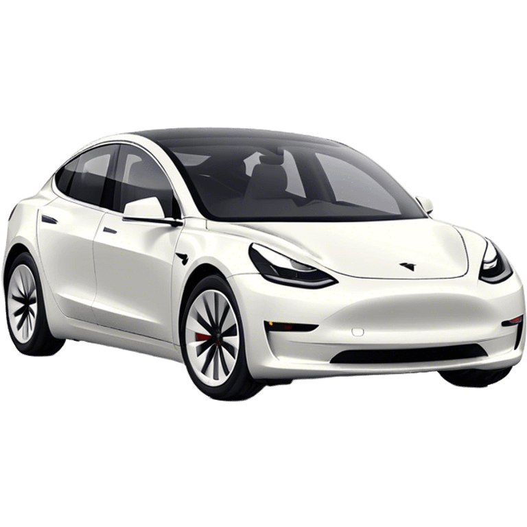 Tesla Model 3 - Tesla (Model Year: 2021) (Iconic colour: White) emoji