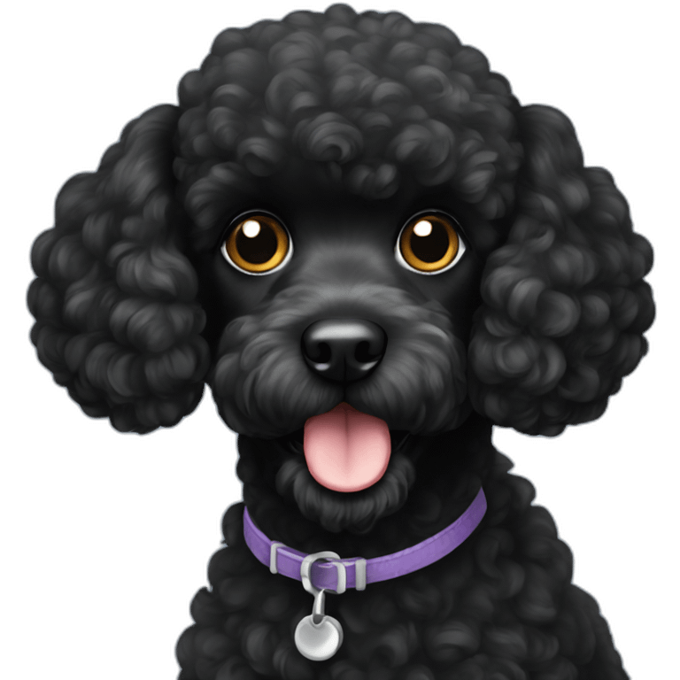 small black poodle emoji