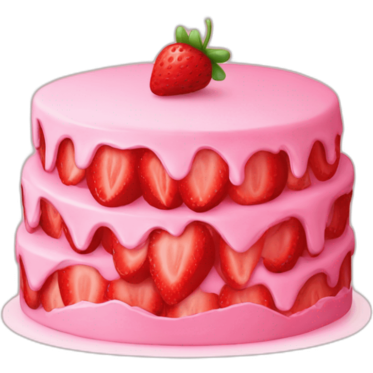 Strawberry cake emoji