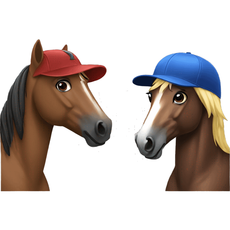 Cap and a horse  emoji