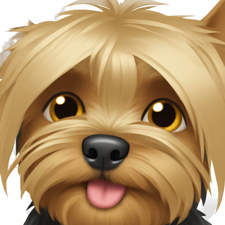 yorkshire terrier Covers face with paw, making facepalm emoji