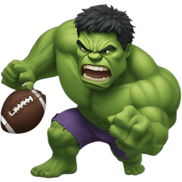 Hulk playing football emoji