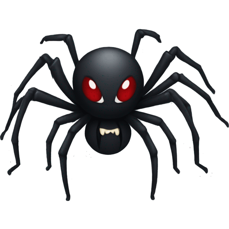 Evil spider black emoji