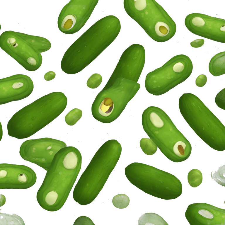 A shocked pickle emoji