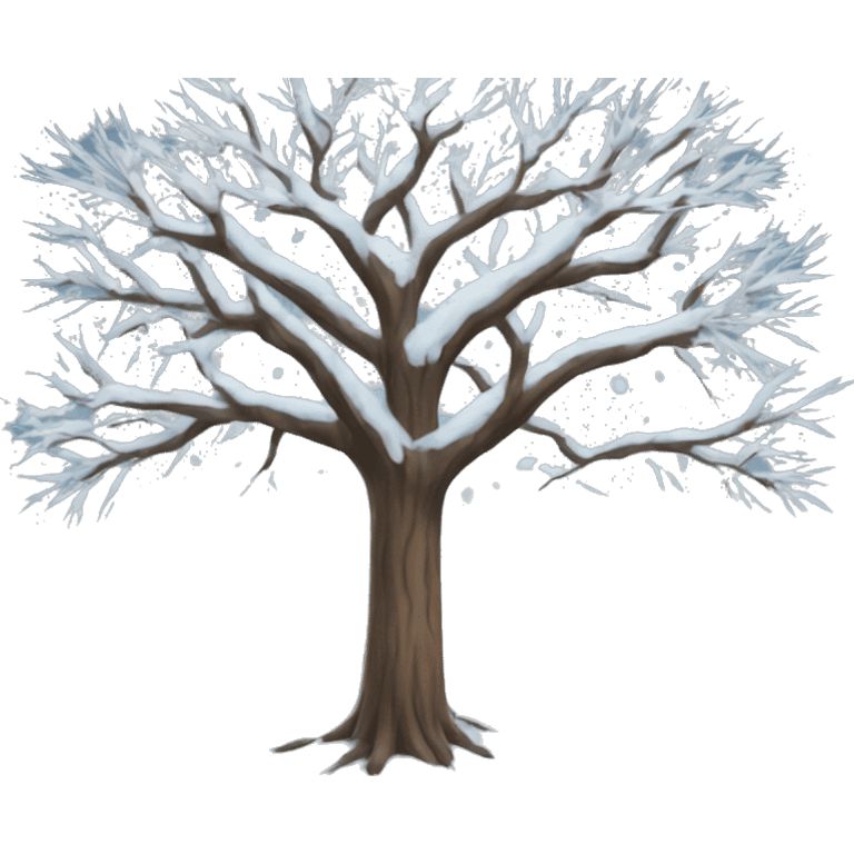 Tree with snow emoji