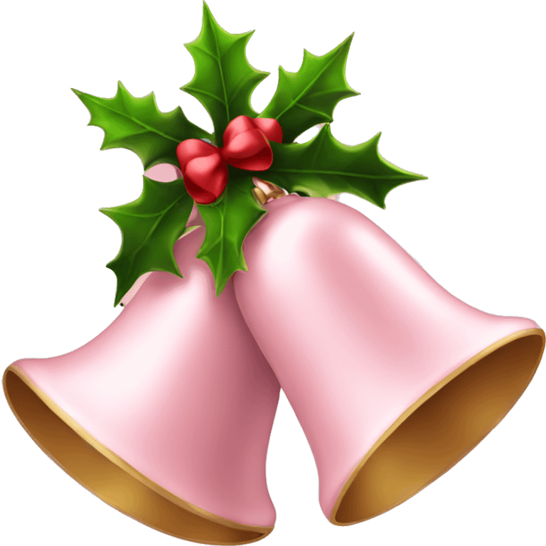 Light pink Christmas bells emoji