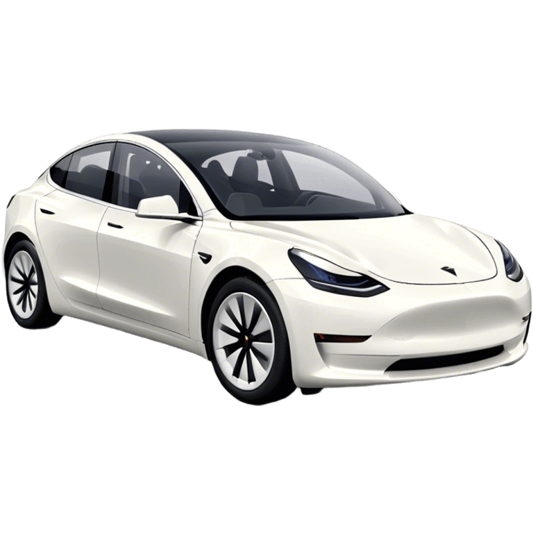 Tesla Model 3 - Tesla (Model Year: 2021) (Iconic colour: White) emoji