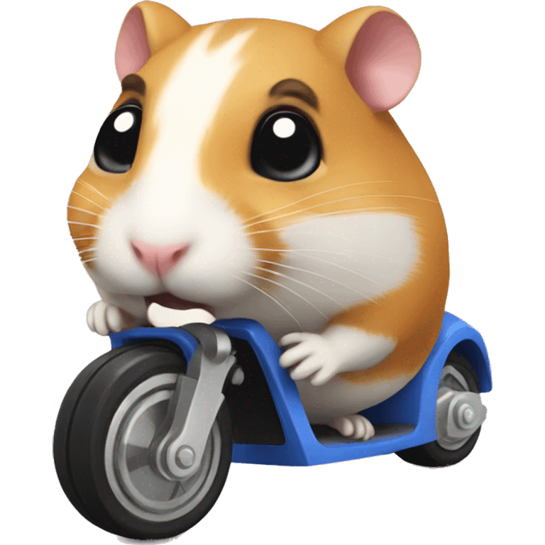 hamster on motorroller emoji