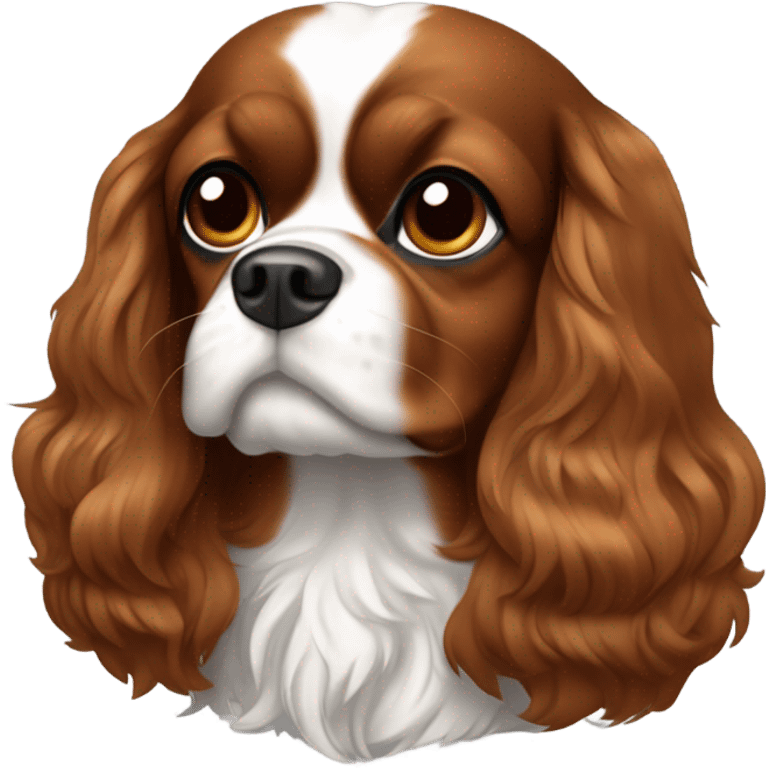 King Charles Cavalier all one color brown emoji