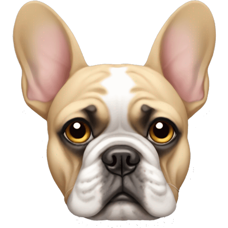 Sad french bulldog  emoji