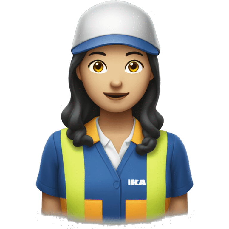 Ikea logistics worker, asian female emoji