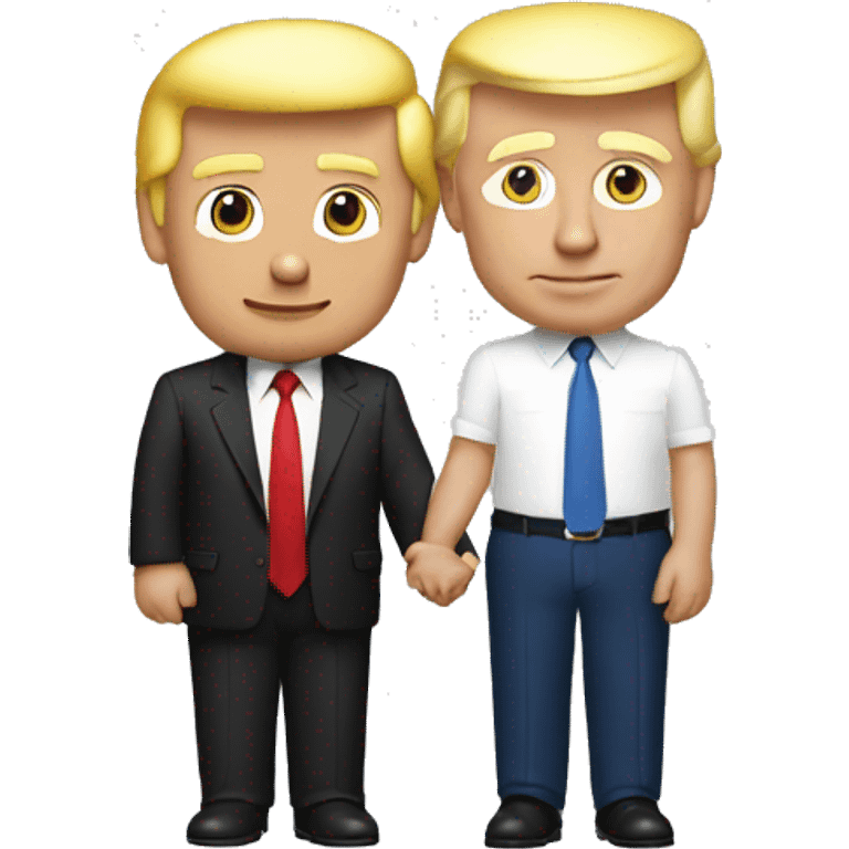 Donald trump and elon holding hands emoji