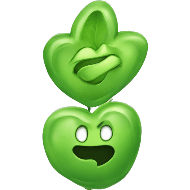 corazón verde lima emoji