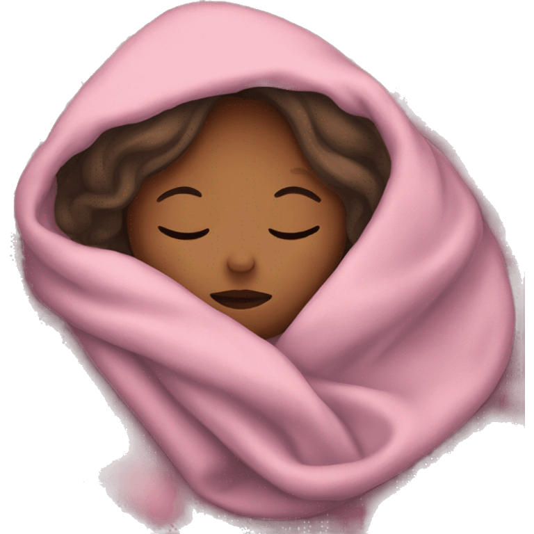 girl sleeping in blanket emoji