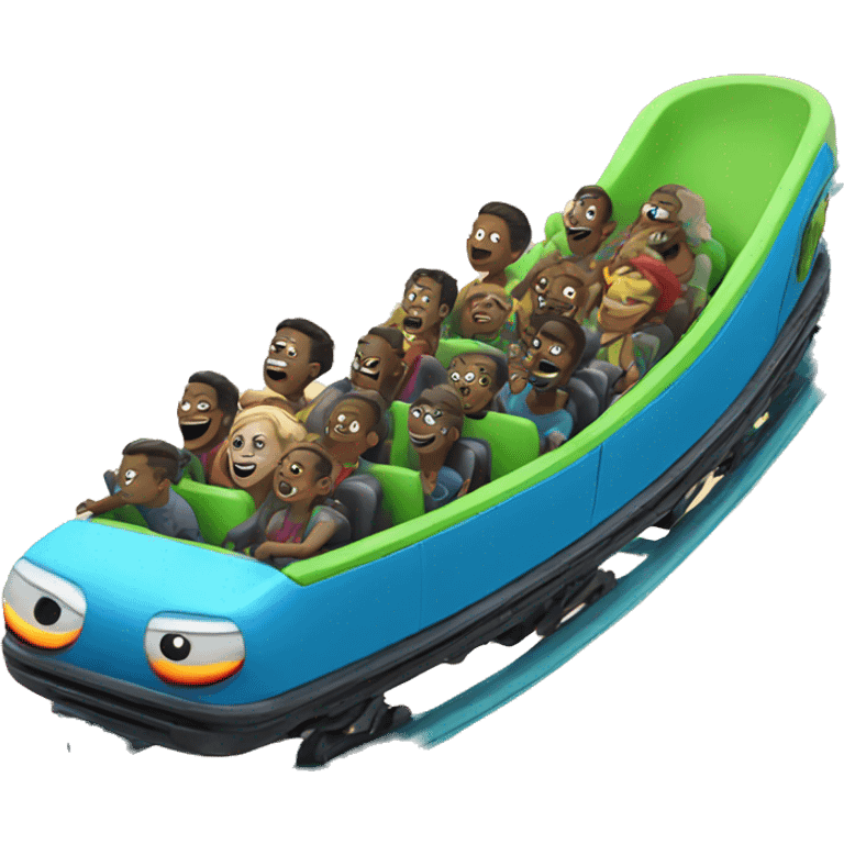 alien riding a roller coaster emoji