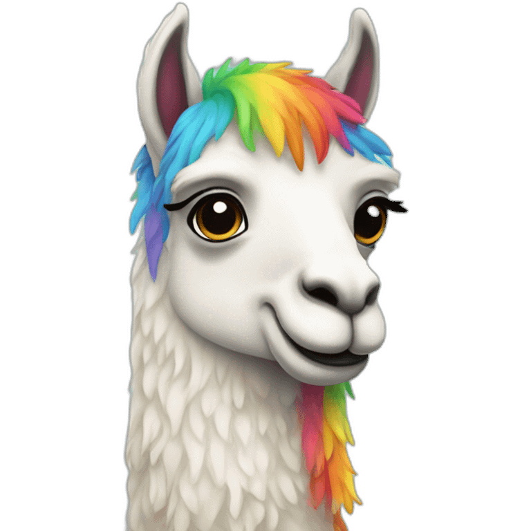 Rainbow llama emoji