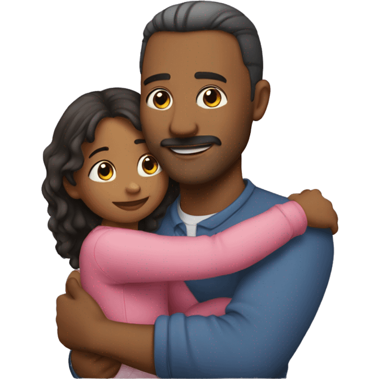 Daddy hugging daughter  emoji